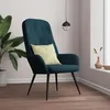 Image de vidaXL Chaise de relaxation Bleu Velours