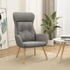 Image de vidaXL Chaise de relaxation Gris clair Tissu
