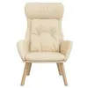 Image de Fauteuils VidaXL  Fauteuil  Chaise de relaxation Crème Tissu P31599894