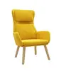 Image de Fauteuils VidaXL  Fauteuil  Jaune moutarde Velours P31600506