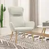 Image de vidaXL Chaise de relaxation Blanc crÃ¨me Velours