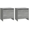 Image de vidaXL Tables de chevet 2 pcs Sonoma gris 45x34x44,5 cm AgglomÃ©rÃ©