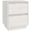 Image de vidaXL Table de chevet Blanc 40x35x50 cm Bois de pin solide