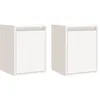 Image de vidaXL Armoires murales 2 pcs Blanc 30x30x40 cm Bois de pin massif