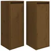 Image de vidaXL Armoires murales 2pcs Marron miel 30x30x80cm Bois de pin massif