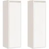Image de vidaXL Armoires murales 2 pcs Blanc 30x30x100 cm Bois de pin massif
