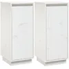 Image de vidaXL Buffets 2 pcs Blanc 31,5x34x75 cm Bois massif de pin