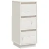 Image de vidaXL Buffet Blanc 32x34x75 cm Bois massif de pin