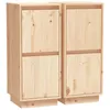 Image de Vidaxl Buffets 2 Pcs 31,5x34x75 Cm Bois Massif De Pin