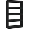 Image de vidaXL BibliothÃ¨que/SÃ©parateur de piÃ¨ce Noir 80x30x135 cm AgglomÃ©rÃ©