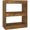 Image de Vidaxl BibliothÃ¨que/SÃ©parateur De PiÃ¨ce ChÃªne FumÃ© 60x30x72 Cm