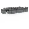 Image de Vidaxl Ensemble Ã DÃ®ner De Jardin Coussins 21 Pcs Gris RÃ©sine TressÃ©e