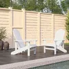 Image de Vidaxl Chaises De Jardin Adirondack Lot De 2 Pehd Blanc