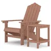 Image de Vidaxl Chaise De Jardin Adirondack Avec Table Pehd Marron