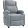 Image de vidaXL Fauteuil de massage Gris clair Tissu