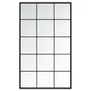Image de Miroir Mural 100x60 cm MÃ©tal Noir Cadre Fixation