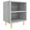 Image de vidaXL Table de chevet avec pieds en bois Sonoma gris 40x30x50 cm