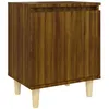 Image de vidaXL Table de chevet avec pieds en bois ChÃªne marron 40x30x50 cm