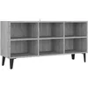 Image de vidaXL Meuble TV avec pieds en mÃ©tal Sonoma gris 103,5x30x50 cm