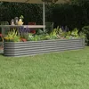 Image de Vidaxl JardiniÃ¨re De Jardin Acier Enduit De Poudre 260x40x36 Cm Gris