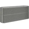 Image de Vidaxl JardiniÃ¨re De Jardin Acier Enduit De Poudre 152x40x68 Cm Gris