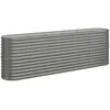 Image de Vidaxl JardiniÃ¨re De Jardin Acier Enduit De Poudre 224x40x68 Cm Gris
