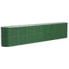 Image de Vidaxl JardiniÃ¨re De Jardin Acier Enduit De Poudre 332x40x68 Cm Vert