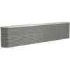Image de Vidaxl JardiniÃ¨re De Jardin Acier Enduit De Poudre 332x40x68 Cm Gris