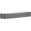 Image de Vidaxl JardiniÃ¨re De Jardin Acier Enduit De Poudre 296x80x36 Cm Gris