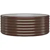 Image de Vidaxl JardiniÃ¨re De Jardin Acier Enduit De Poudre 100x100x36cm Marron