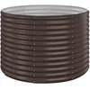 Image de Vidaxl JardiniÃ¨re De Jardin Acier Enduit De Poudre 100x100x68cm Marron
