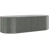 Image de Vidaxl JardiniÃ¨re De Jardin Acier Enduit De Poudre 249x100x68 Cm Gris