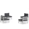 Image de Vidaxl Salon De Jardin 4 Pcs Avec Coussins Anthracite Bois De Pin