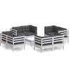 Image de Vidaxl Salon De Jardin 9 Pcs Avec Coussins Anthracite Bois De Pin
