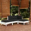 Image de Vidaxl Salon De Jardin 4 Pcs Avec Coussins Bois De Pin Massif