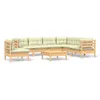 Image de Vidaxl Salon De Jardin 8 Pcs Avec Coussins CrÃ¨me Bois De Pin Solide