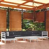 Image de Vidaxl Salon De Jardin 9 Pcs Avec Coussins Blanc Bois De Pin Massif