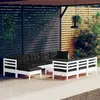 Image de Vidaxl Salon De Jardin 11 Pcs Avec Coussins Blanc Bois De Pin Solide