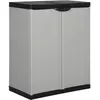 Image de vidaXL Armoire de rangement de jardin 1 Ã©tagÃ¨re Gris/noir 68x40x85 cm