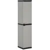 Image de vidaXL Armoire de rangement de jardin 3 Ã©tagÃ¨res Gris/noir 34x40x168cm