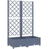 Image de Vidaxl JardiniÃ¨re Avec Treillis Gris FoncÃ© 80x40x121,5 Cm Pp