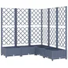 Image de Vidaxl JardiniÃ¨re Avec Treillis Gris FoncÃ© 120x120x121,5 Cm Pp