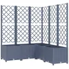 Image de Vidaxl JardiniÃ¨re Avec Treillis Gris FoncÃ© 120x120x136 Cm Pp