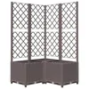 Image de Vidaxl JardiniÃ¨re Avec Treillis Marron 80x80x136 Cm Pp