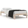 Image de vidaXL Cadre de lit Bois massif 90x190 cm Simple