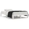 Image de vidaXL Cadre de lit Blanc Bois massif 120x190 cm Petit double