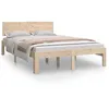 Image de vidaXL Cadre de lit Bois massif 120x190 cm Petit double