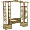 Image de Vidaxl Pergola De Jardin Avec Banc Et JardiniÃ£Â¿Res Bois De Pin ImprÃ£Â©GnÃ£Â©