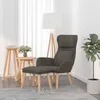 Image de Vidaxl Chaise De Relaxation Avec Tabouret Gris FoncÃ© Velours