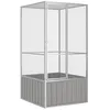 Image de Cage Ã Oiseaux FermÃ©e VentilÃ©e Acier GalvanisÃ© Gris 111x107x211,5 Cm
